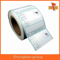 Guangzhou Hersteller Flexo-Druck mattes Finish benutzerdefinierte selbstklebend beschichtetes Klebeetikett